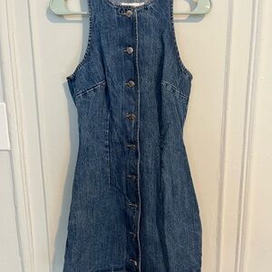 Zara Blue Denim Button-Down Dress